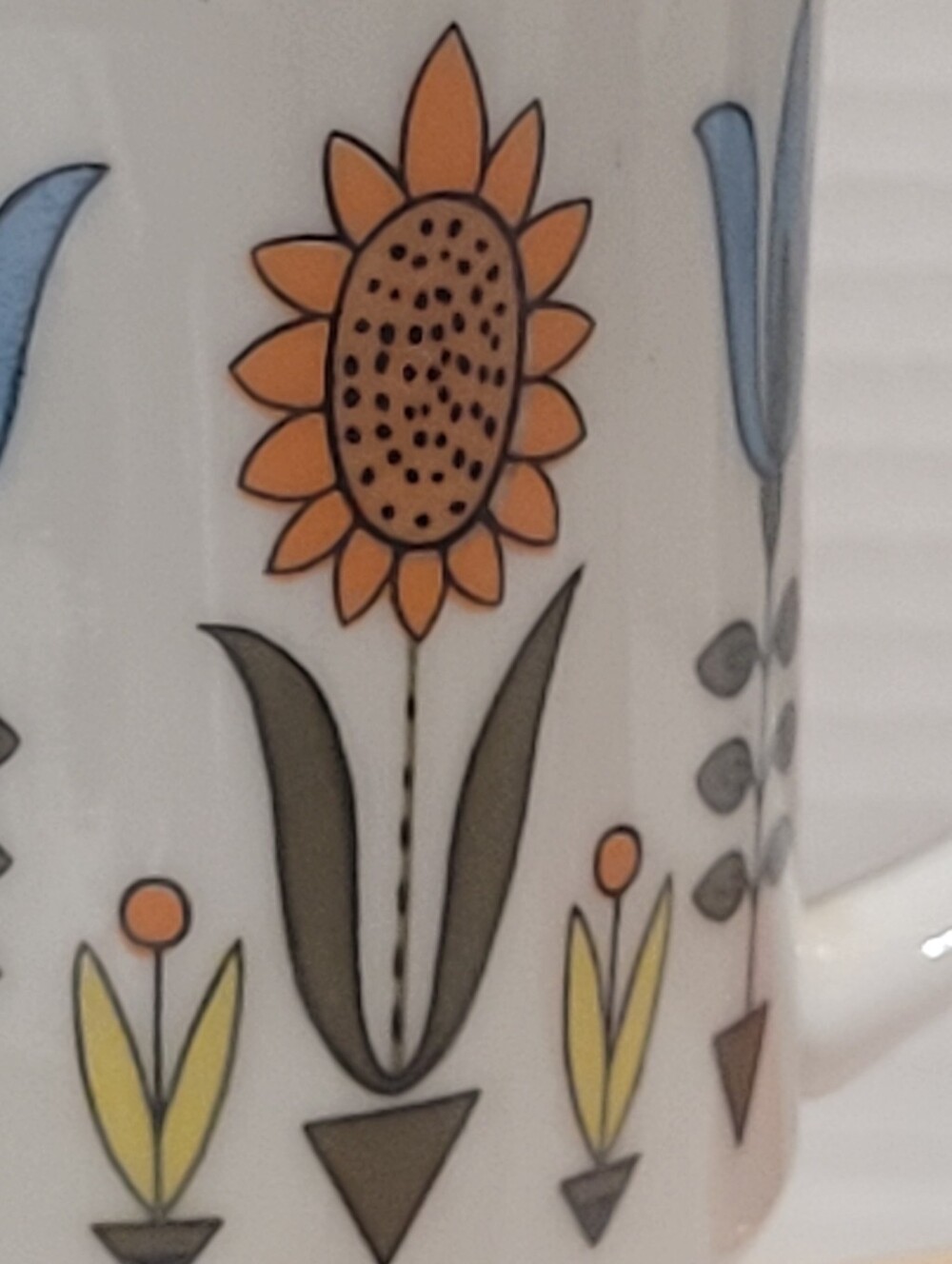 MCM Vibrant Retro Pedestal Footed  Coffee Mugs Set Of 4 Read - Picture 14 of 16